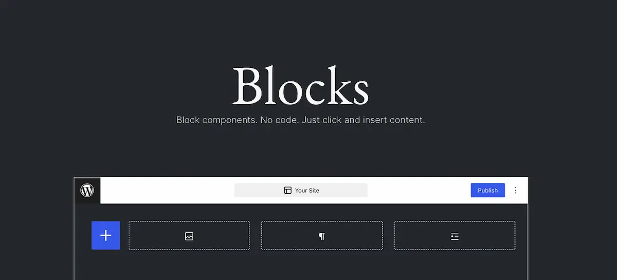 La página de bloques de WordPress, ya disponible