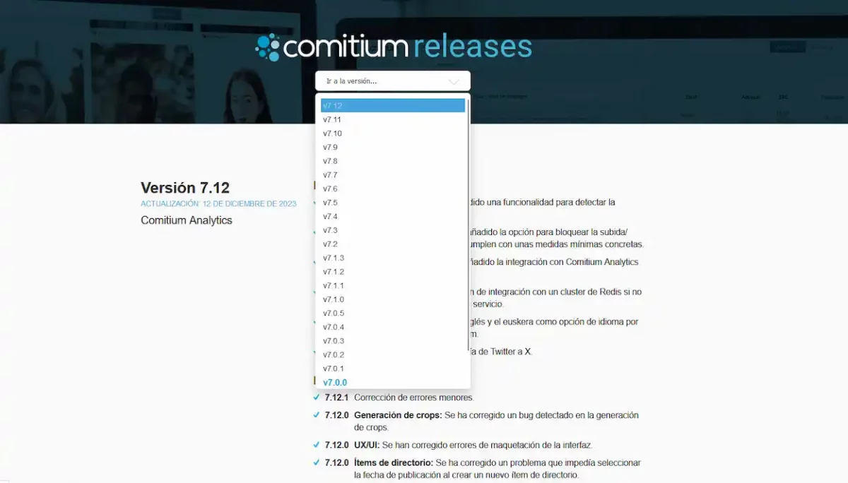 Conoce las últimas mejoras del CMS Comitium (versión 7.12.1)