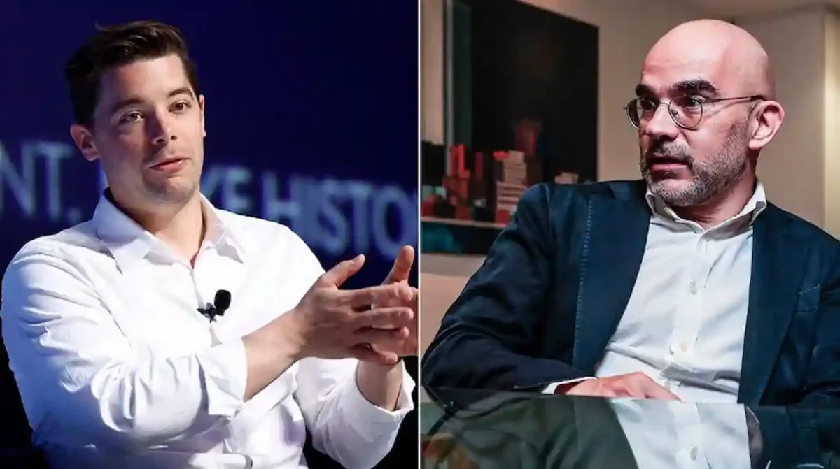 Louis Dreyfus, director ejecutivo de Le Monde, y a la derecha, Carlos Núñez, presidente y director ejecutivo de Prisa Media