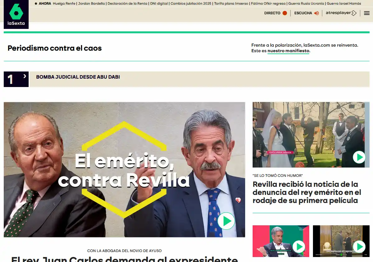 Las 6 de laSexta: La Sexta pasa de Google y reconfigura su portada para dar 6 temas en profundidad