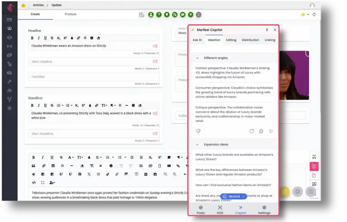 Glide integra Marfeel Copilot en su CMS y empodera a redactores y portadistas
