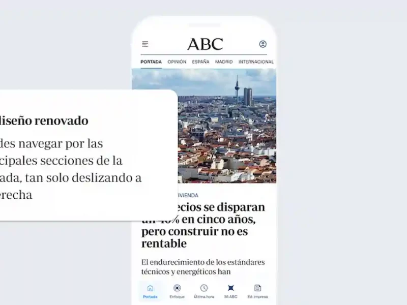 El nuevo rediseño en el diario ABC es mas bien una renovación integral