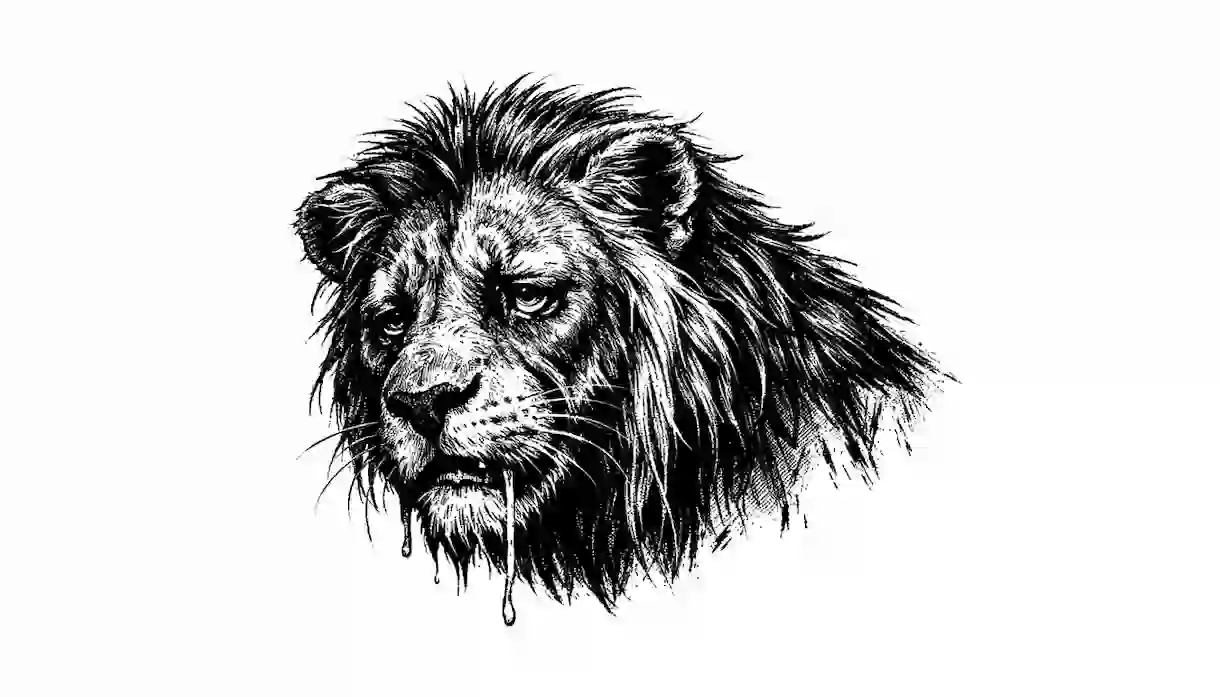 León indispuesto (Hecho con IA)