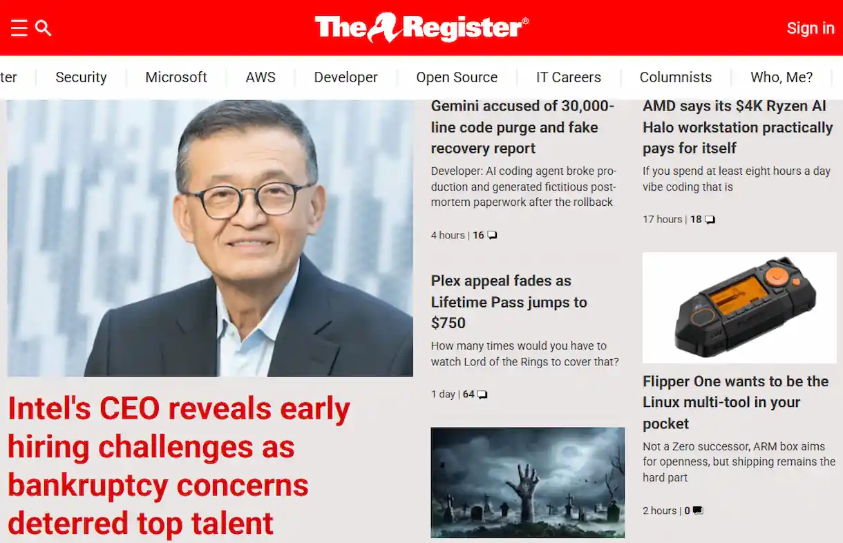 The Register elige a Labrador CMS como su nuevo gestor de contenidos