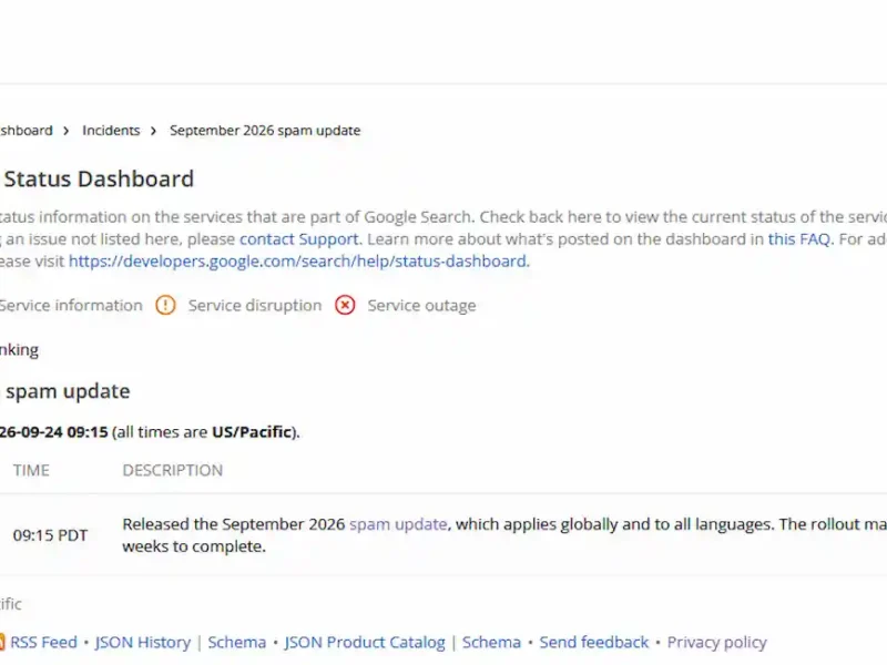 El spam update de Google de septiembre 2026, ya en marcha